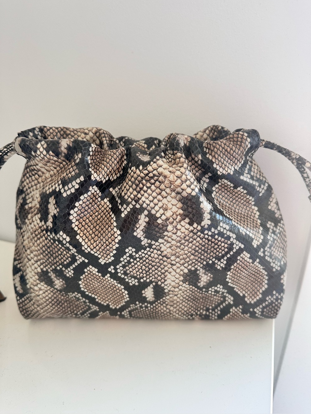 COS Mini Cavatelli Leather Clutch Crossbody Bag - Snake - Picture 4 of 12